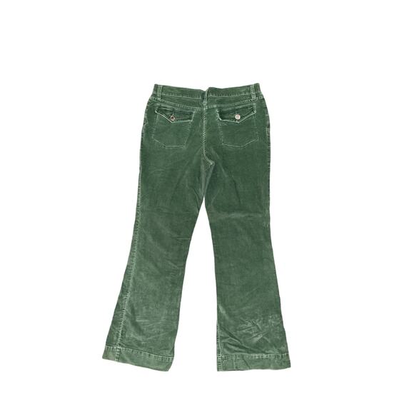 No Boundaries Vintage Y2k Velvet Green Flare Pants - Picture 4 of 4